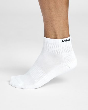 MM Sports Low-Cut Socks 3-Pack, White - 39-42