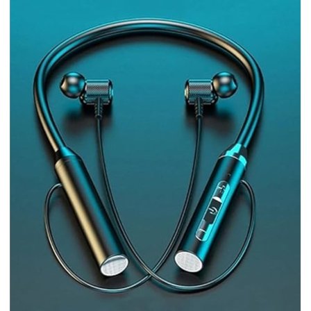 Hörlurar med nackband och Bluetooth för sport, gaming och löpning. Vattentäta sportöronsnäckor In-Ear True Wireless Stereo, Svart