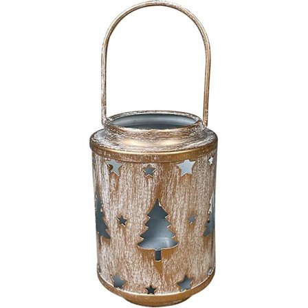 Käytännölliset maalaistalon kynttilälyhdyt, kaarevat metalliset rauta-onkalot kynttilänjalka lyhty puulla, peuralla, lumikiteellä