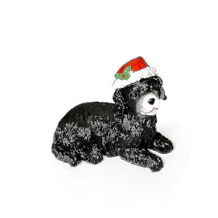 Hartshantverk med julkulhatt för hundprydnader (1 st-svart DXGHC