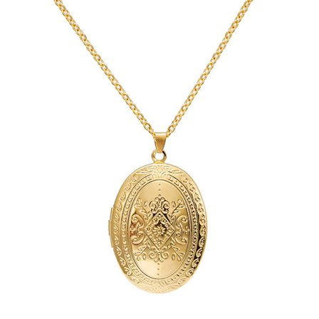 Vedhængskæde med hjerteformet medaljon, graveret medaljon vedhængskæde, der holder billeder, personlig fotomedaljon kæde, mindemedaljon kæde til 