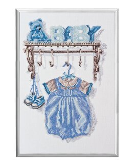 Stickpackung Bild Baby Blau