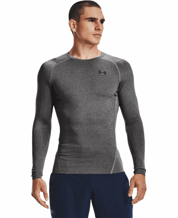 Under Armour HeatGear Armour Comp LS Carbon Heather/Black