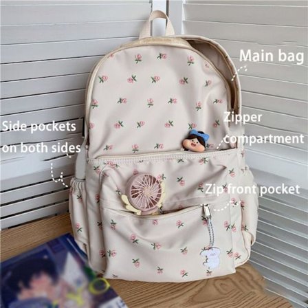 Skriv ut Ryggsekk Skolesekk med stor kapasitet Jente Kul studentryggsekk