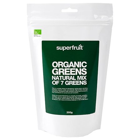 Superfruit Organic greens pulver Ø 300 g, Helse & Madvarer, Gryn, Flager & Drys, Drys