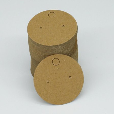 200ST Örhänge Display Cards Öronnappshållare BRUN 4X4CM