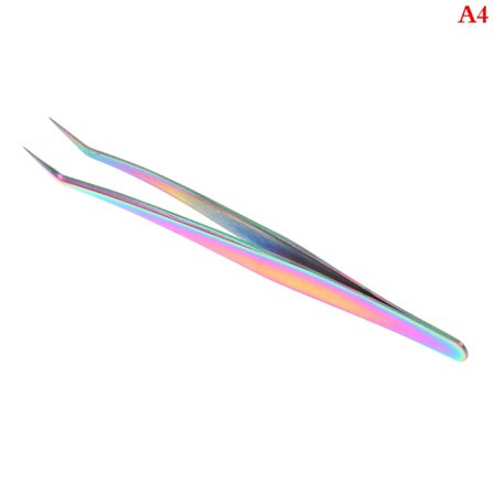 1 stk Pinsett Øyenvippe Extensions Manikyr Plukke Klistremerke med Rhinestones Tørkede Blomster Kameleon Sminke Pinsett Verktøy