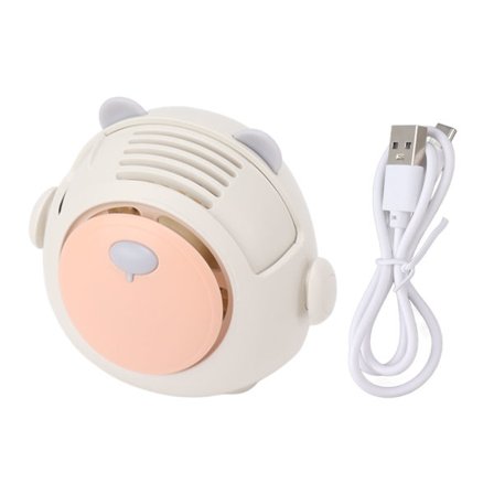 Bærbar Halsventilator Mini Hængende Halsventilator med Justerbar Snøre USB Genopladelig 3 Vindhastigheder Personlig Ventilator til Indendørs Udendørs 