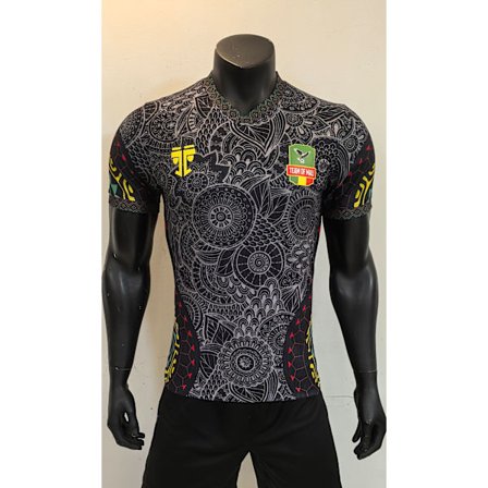 25-26 Mali landslagsdrakt i fotball, svart trenings-t-skjorte for spillere, S-3XL