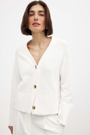 NA-KD Oversize Strick-Cardigan - Cardigans - Offwhite - XL