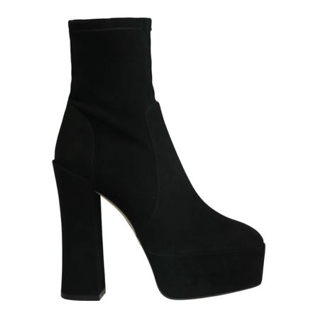 Stuart Weitzman, Skyhigh Platform Booties Zwart, Dames, Maat:39 EU,leather