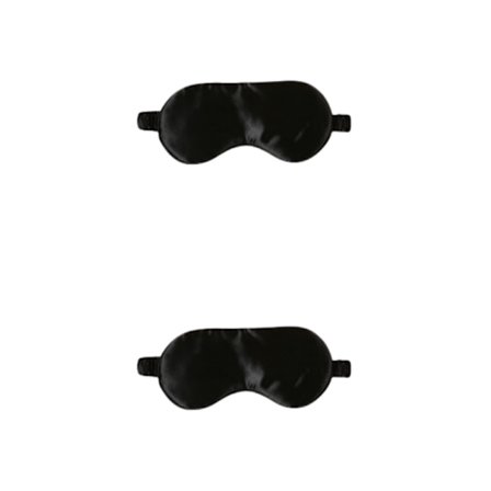Søvnmaske / Øjenmaske i silke, 2-pak Black