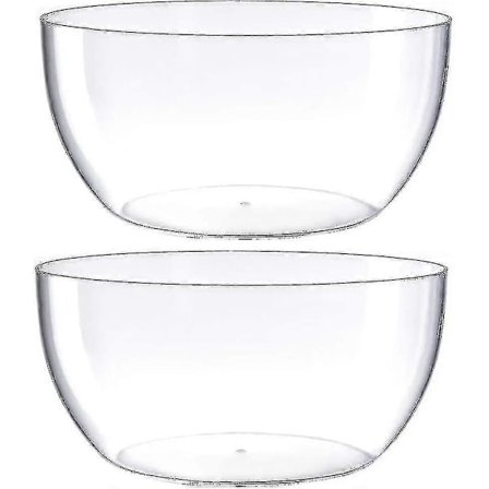 Stor salatskål, sirkelformet i premium akryl, bruddsikker klar, (Farge: Medium)