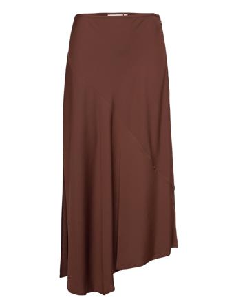 Recycled Cdc Asymmetric Skirt Langt Skjørt Brun Calvin Klein