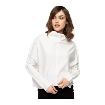 fadd Bluza dzianinowa z ozdobnymi szwami, kobieta, M/L, Biały
