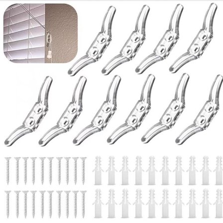 10 stk. persienner snore klemmer snore klemmer klar plast persienner reb