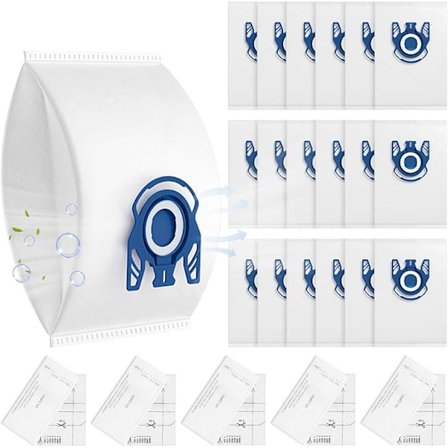 16-pakning erstatningsstøvsugerposer for Miele GN-serien 3D, kompatible med CompleteC1/C3/S8-modeller