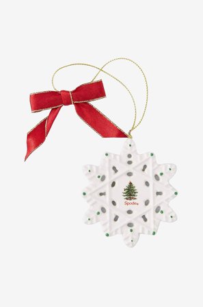 Spode - Joulukoriste Lumihiutale Christmas Tree, 7,5 cm - Valkoinen - Joulukoristeet - - Homeroom