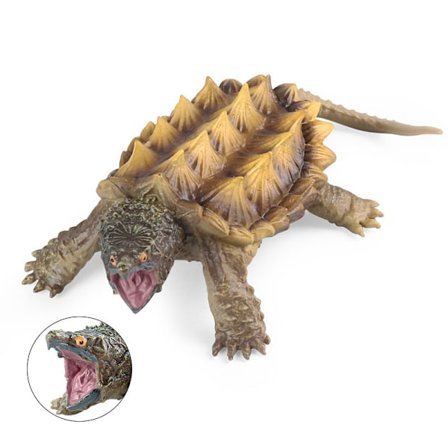 Alligator snapping turtle dockleksaksset modell barnrum födelsedagspresent