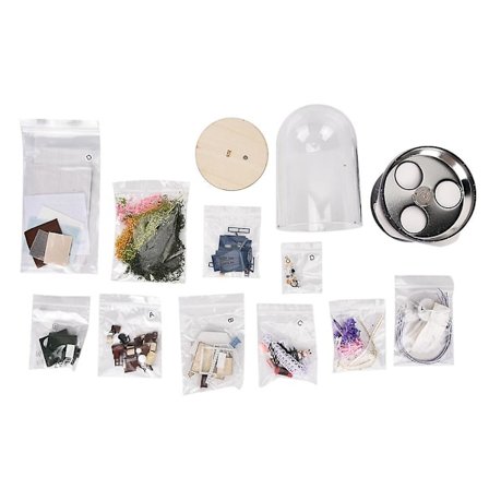 DIY Miniatyr Montering Roterande Musikglaskula Dockhusmodell Satser Leksak Present