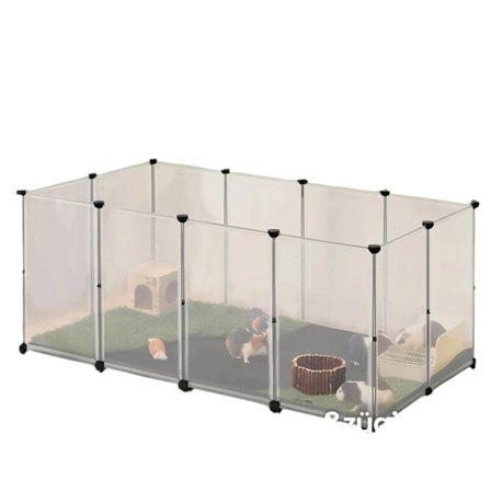Rootz Small Animal Enclosion - Playpen med gulvpaneler - Hamster Cage - Vandtæt overflade - 145 cm x 73 cm x 57 cm