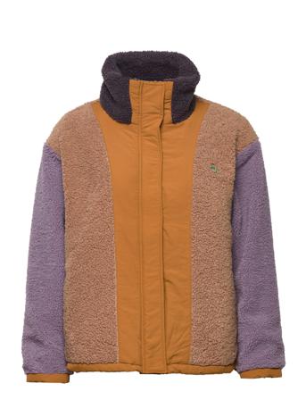 Color Block Padded Shearling Jacket Ulljacka Jacka Multi/mönstrad Bobo Choses