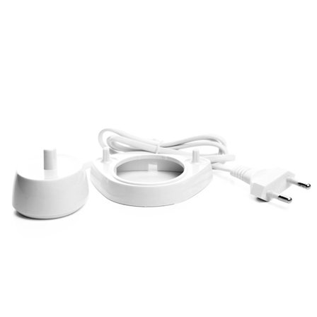 Lader for Oral B Elektrisk Tannbørste med Tannbørsteholder Hvit