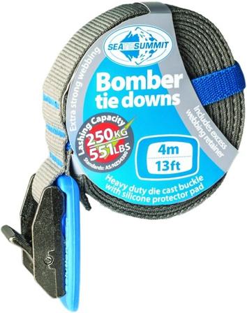 Sea to Summit - Solution Gear Bomber Tiedown kiinnityshihna - Sininen/harmaa - 4 m