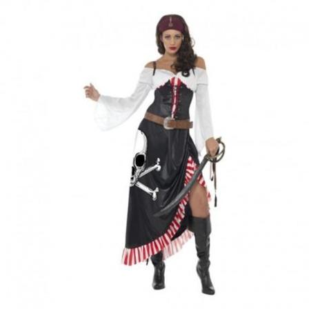 Piratdam Maskeraddräkt L