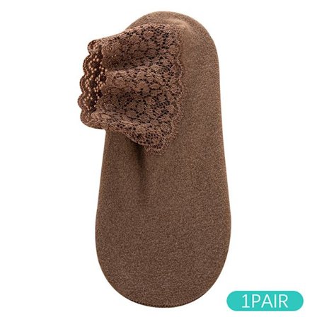 Velvet Lattiasukat Pitsi Naisten Silikoni Liukumaton Keskiputki paksu