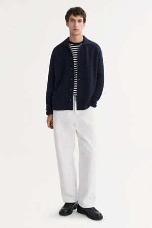 Soft Goat - Men's Shirt - Men cashmere sweater - L - Navy