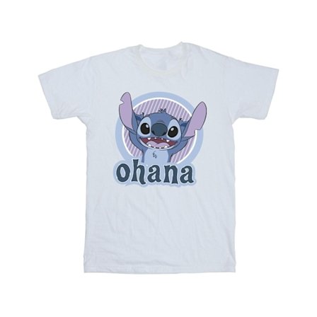 Disney Boys Lilo And Stitch Ohana Circle T-Shirt 5-6 år Vit
