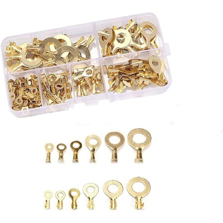 150 kpl sähkörengas messinkiä puristusliitin kaapeliliitin johto, kuparirengaskaapeli