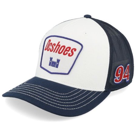 DC - Blå trucker Keps - Speedway White/Navy A-Frame Trucker @ Hatstore