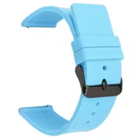 Garmin Venu 3S / Venu 2S / Mi Watch Strap Replacement 18 mm sportigt silikonarmband med svart spänne - Baby Blå