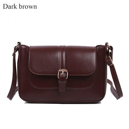 Fyrkantig väska Axelväska MÖRKBRUN