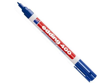 EDDING Märkpenna Permanent 400 med rund spets, 1 mm, blå - Lyreco - Kontorsmaterial - Pennor - Märkpennor - Rund spets