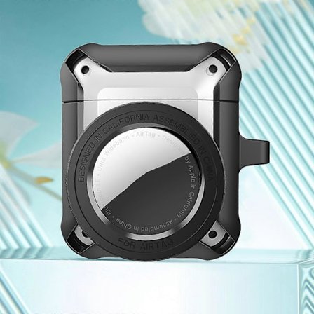 Skyddsfodral för AirPods 1/2 trådlösa hörlurar med AirTag-fodral