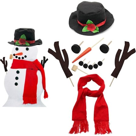 DIY Snögubbe Dekorationskit 16 Delar Roliga Utomhusleksaker