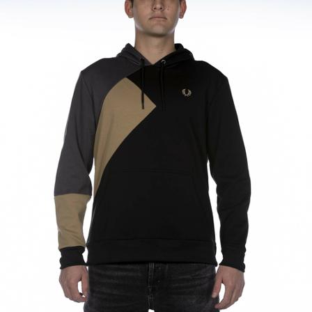 Fred Perry, Hoodie Zwart, Heren, Maat:M