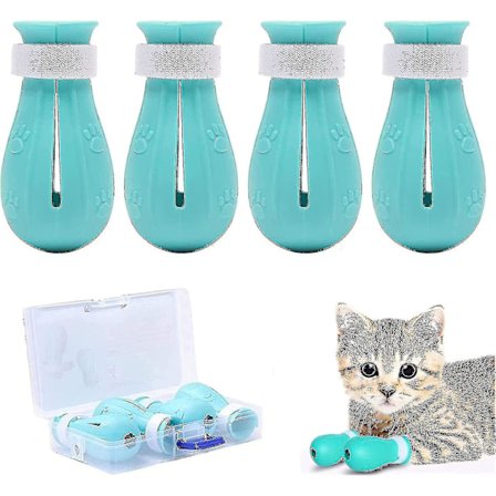 4-kattarsko, anti-scratch kattsko, justerbart kattskydd, kattmassage station (blå)