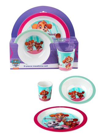 Barbo Toys | Paw Patrol 3 Pcs Mealtime Set - Pink | ONE SIZE