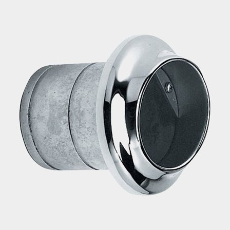 1852-Marine avgasgenomföring RF med plastmotklaff Ø45 mm i högglanspolerat rostfritt stål AISI 316 för båt