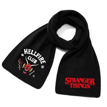 Stranger Things Halsdukar Vinter Varm Tecknad Bokstavstryck Fleece Halsduk Nackvärmare Wrap P