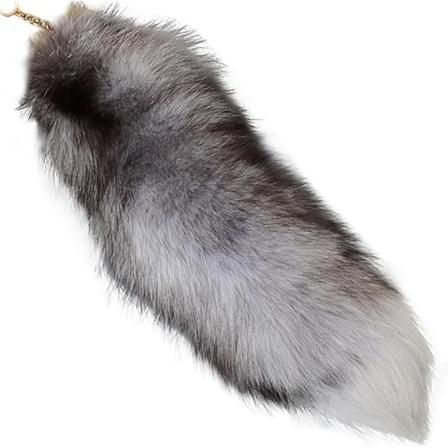 Rævehale nøglering, 15,75 tommer rævehale nøglering, shaggy kunstig pels hale dekoration, fluffy rævehale, fest kostume pelsede haler