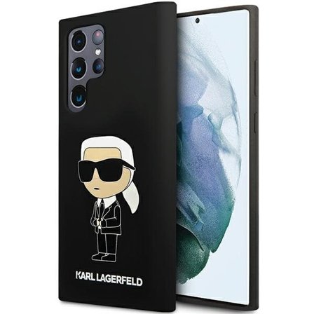 Karl Lagerfeld Ikonik-etui i silikone til Samsung Galaxy S24 Ultra - sort