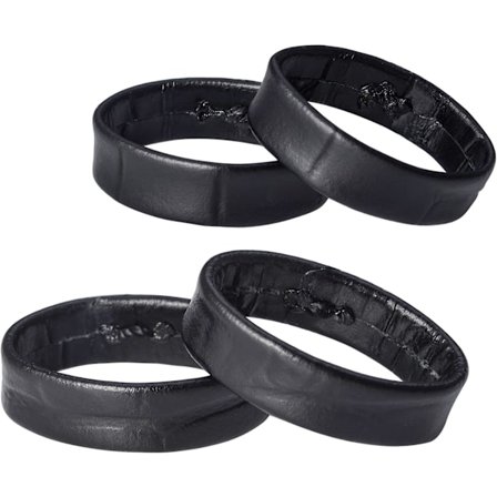 Läderarmband ring, kompatibel med 20mm armband, svart