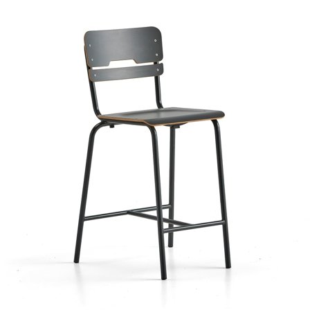 Klassenzimmerstuhl SCIENTIA, breite Sitzfläche, H 650 mm, anthrazit/anthrazit