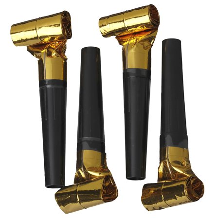 Partyfløyter Gull 4-pakning