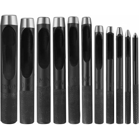 1-11mm rund stål hul syl læder håndværk hul hul boring værktøj til læder urrem